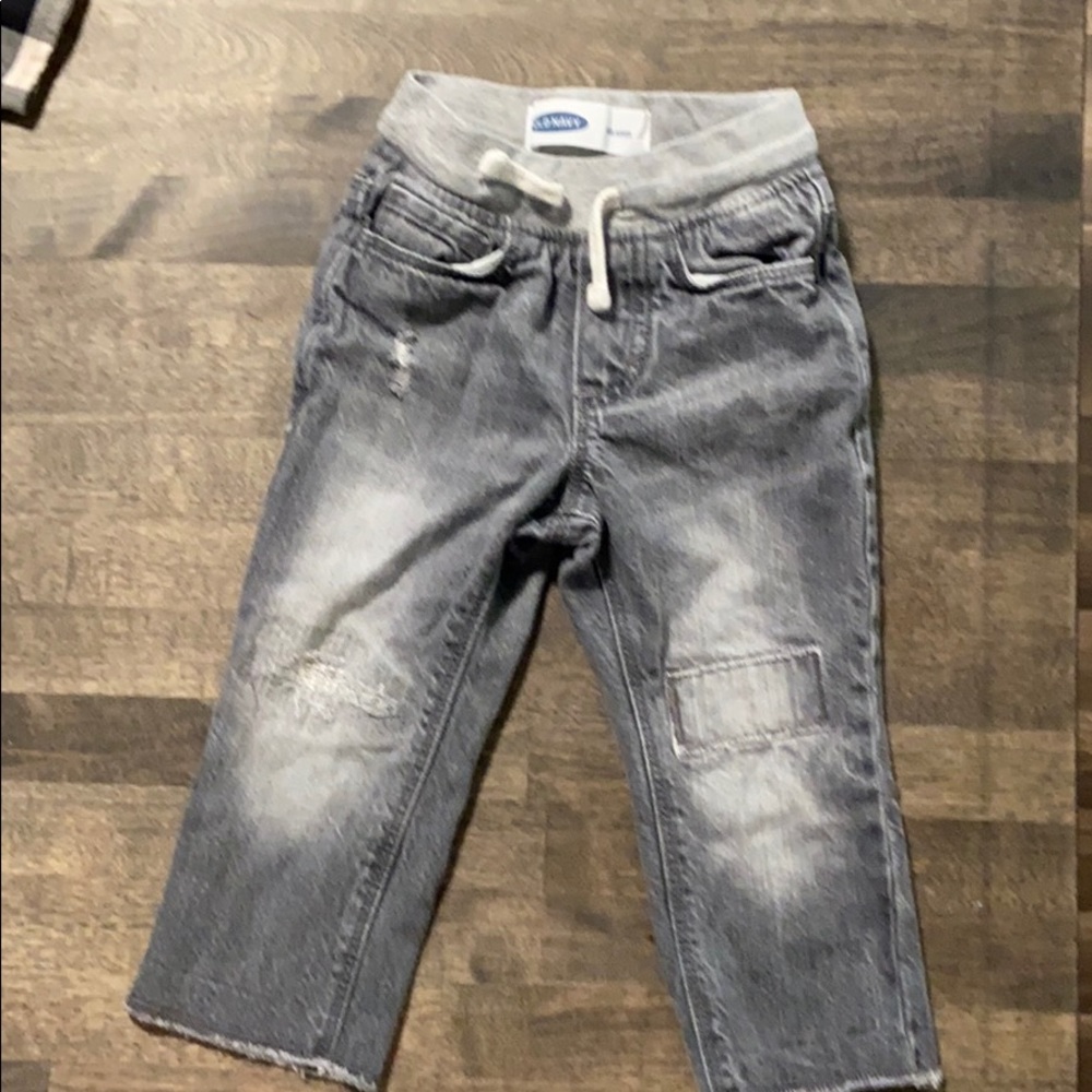 Toddler 12-18mos black washed jeans